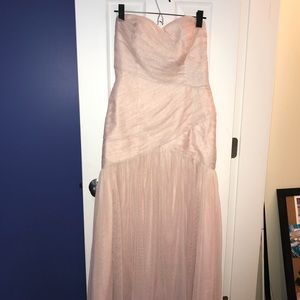 Pink Vera wang bridesmaid dress